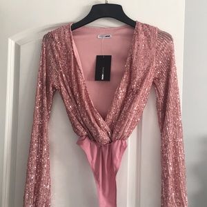 Fashionova Get On My Good Side Sequin bodysuit